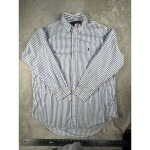 Polo Ralph Lauren Shirt  Blue Long Sleeve Oxford Yarmouth Blue Pony 16 32/33